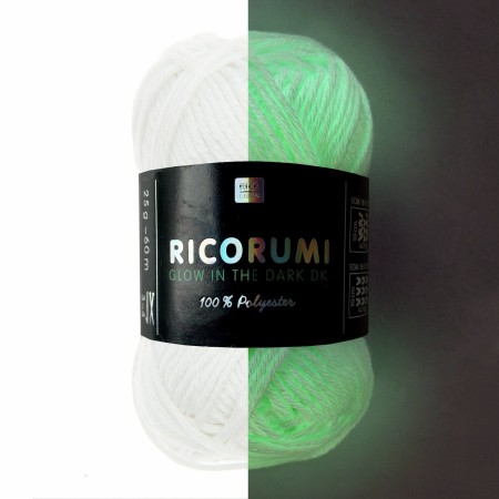 Fil Ricorumi phosphorescent Blanc