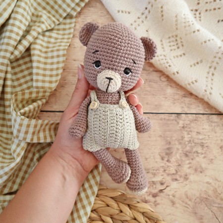 Patron ours au crochet PDF – Doudou bébé, niveau débutant