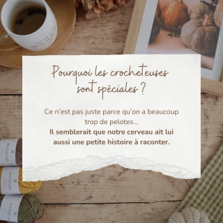 Pourquoi les crocheteuses sont-elles si bien dans leur bulle ?

Peut-être parce que derrière chaque petite maille, il se passe bien plus de choses qu’on ne l’imagine.

Le crochet nous aide à ralentir, à nous concentrer, à créer…

Et parfois, simplement à souffler.

Alors si le crochet est devenu pour toi un refuge, un moment à toi ou une petite bulle de bonheur.

Laisse un 🧶 en commentaire si tu te reconnais.

On va voir combien nous sommes à avoir trouvé notre bonheur au bout d’un crochet ❣

#pensebonheur #crochet #crochetaddict #crochetcommunity #crochetmeditation