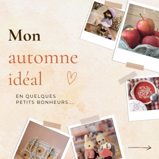 Et vous, à quoi ressemble votre automne idéal ? 🍂

Le mien tient en 5 petits bonheurs… et quelques pelotes de laine 🤭🧶

- Cueillir des champignons au cœur d’une forêt aux couleurs d’automne, avec Lilas, la jolie poupée champignon de Claire @brinsdereverie,

- Faire le marché et rentrer avec les bras chargés de pommes, de courges et de petits trésors de saison… direction la jolie corbeille Tonie de Pauline @ma_mini_maille,

- Manger une soupe maison, bien chaude et réconfortante, comme celle de la dinette de Camille @1000et1etoiles,

- Lire au coin du feu sous un plaid, comme les adorables Madeline et Barnabé de Marlène @littlebichons,

- Et enfin, ramasser des petits trésors d’automne au fil d’une balade et les glisser dans mon cabas Madeleine.

Voilà, je crois que je pourrais passer tout l’automne comme ça.

>> Et vous, lequel de ces petits bonheurs vous ressemble le plus ?
🍄 La balade en forêt ?
🍎 Le marché ?
🥘 La soupe réconfortante ?
📖 Le plaid + le livre ?
🌻 La chasse aux petits trésors ?

J’ai tellement aimé découvrir les créations des copines à travers ce bundle… Il y a de véritables pépites ! 

« Au cœur de l’automne », c’est 6 ebooks dédiés au crochet, 27 univers créatifs et une énorme dose d’inspiration réunis dans un seul bundle. 

Et le bundle est disponible jusqu’à dimanche 20 septembre seulement.

Alors, dites-moi votre petit bonheur préféré en commentaire. Je veux tout savoir !

#pensebonheur #crochet #crochetinspiration #crochetautumn #crochetautomne